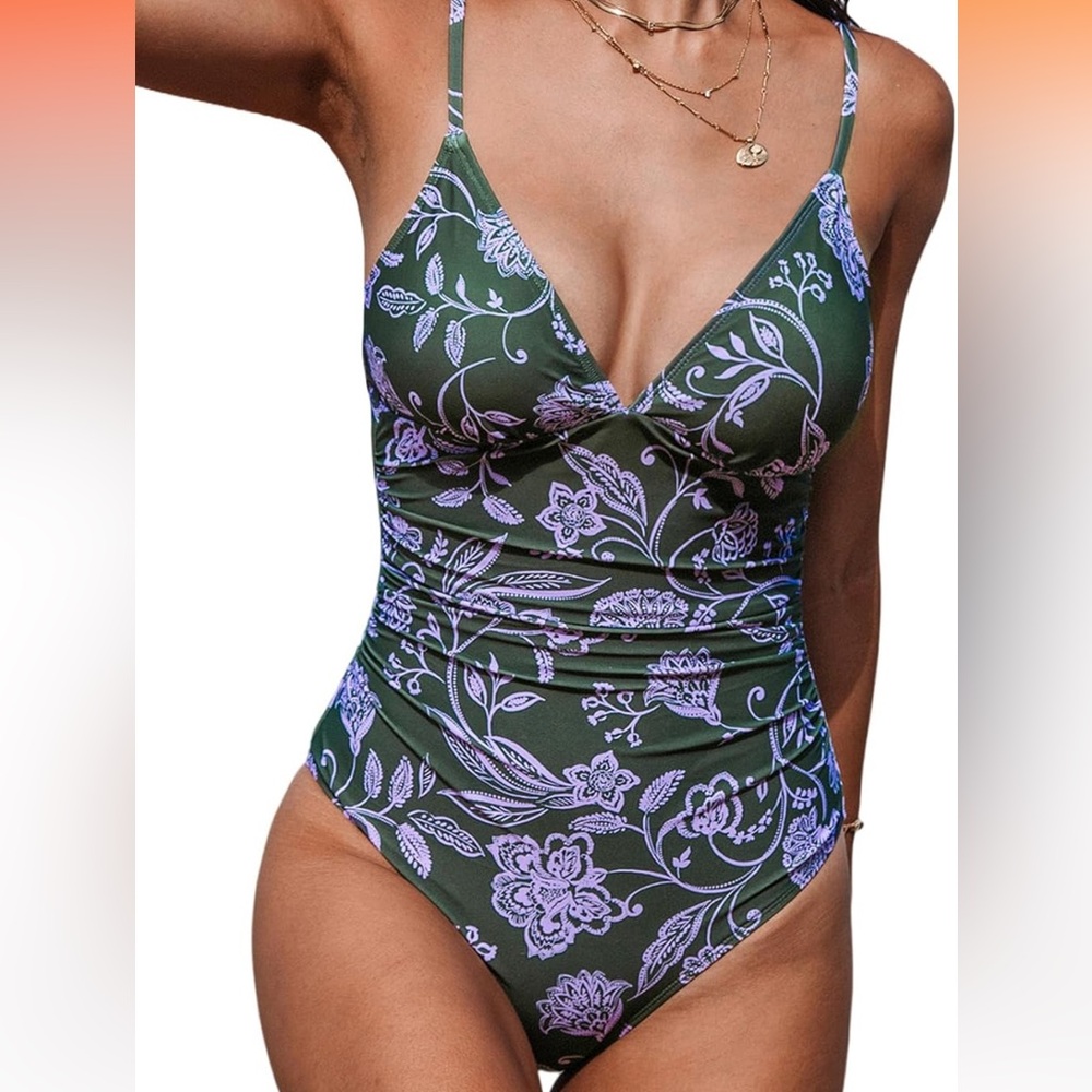 CupShe Floral Print One Piece Swimsuit - Picture 5 of 6